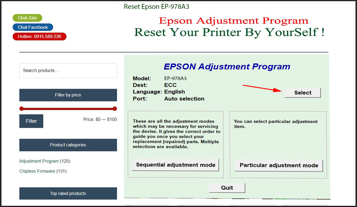 Epson EP-978A3 Epson EP-978A3 bước 1