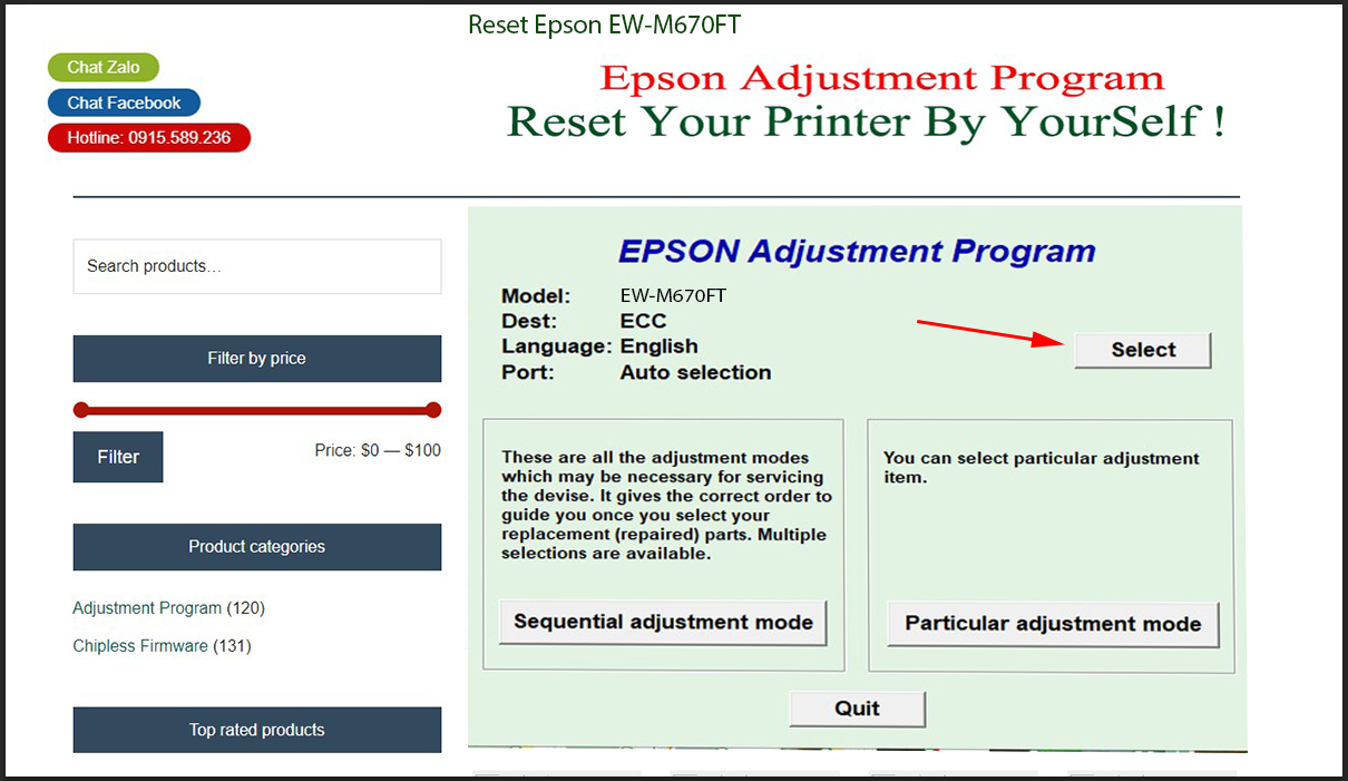 Epson EW-M670FT Epson EW-M670FT bước 1