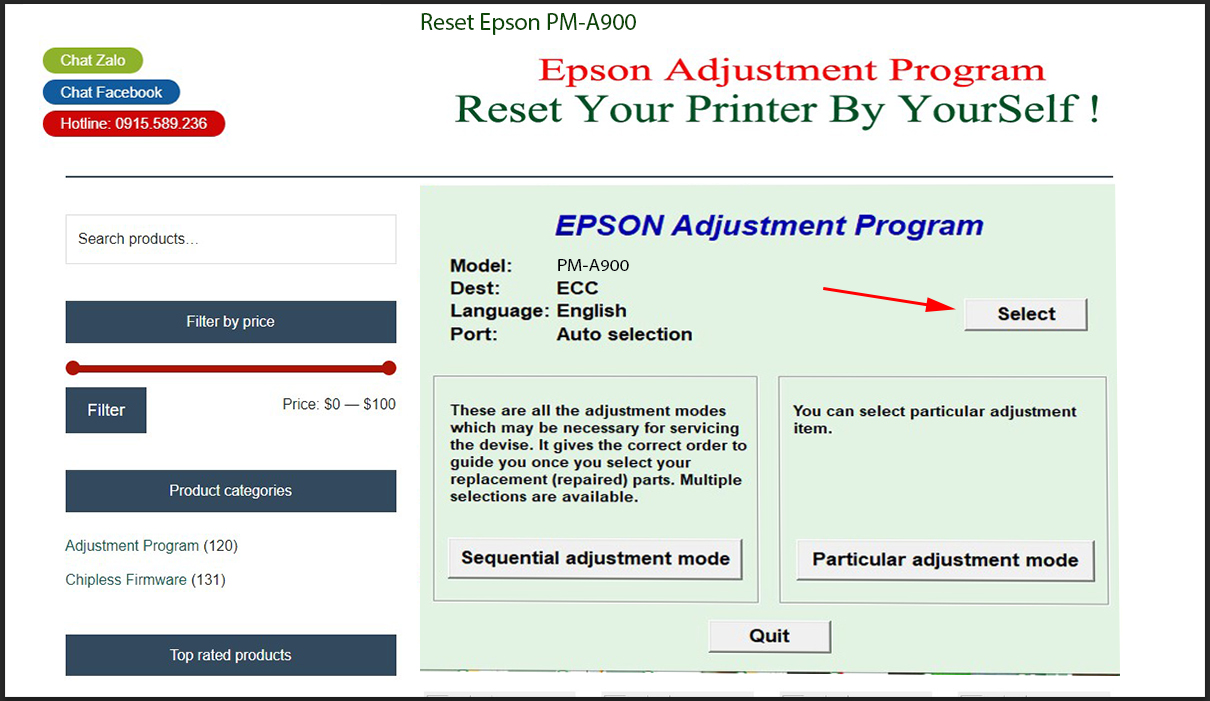 Epson PM-A900 Epson PM-A900 bước 1