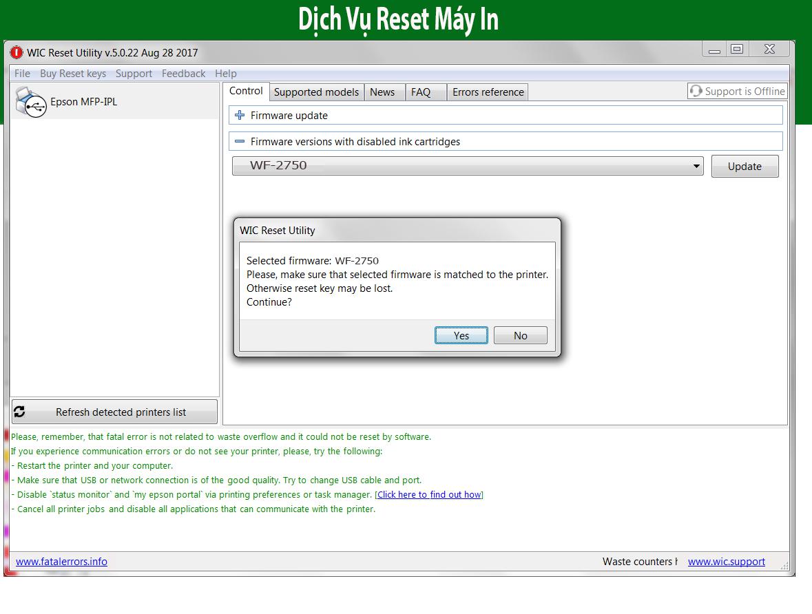 Key Chipless May In Epson WF-2750 Step 5