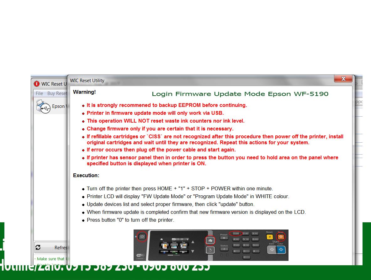 Key Chipless May In Epson WF-5190 Step 3