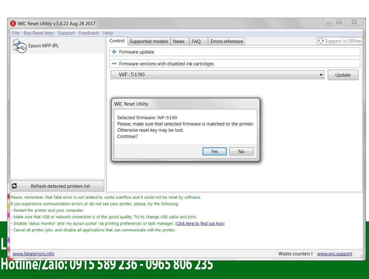 Key Chipless May In Epson WF-5190 Step 5