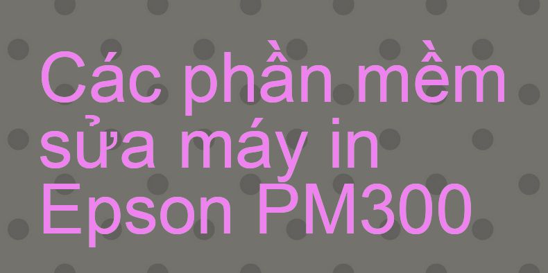 phần mềm sửa máy in Epson PM300