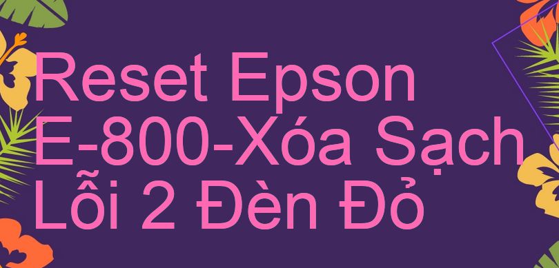 Reset Epson E-800-Xóa Sạch Lỗi 2 Đèn Đỏ