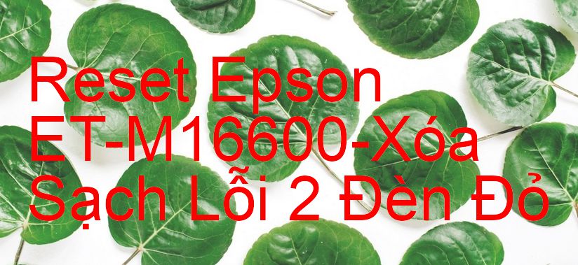 Reset Epson ET-M16600-Xóa Sạch Lỗi 2 Đèn Đỏ