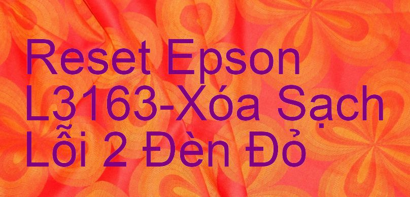Reset Epson L3163-Xóa Sạch Lỗi 2 Đèn Đỏ