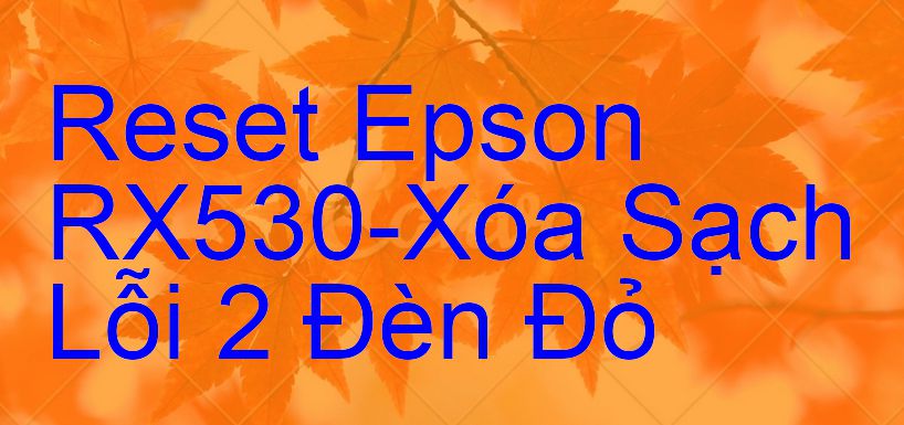 Reset Epson RX530-Xóa Sạch Lỗi 2 Đèn Đỏ