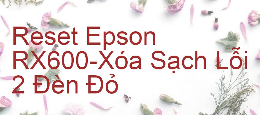 Reset Epson RX600-Xóa Sạch Lỗi 2 Đèn Đỏ