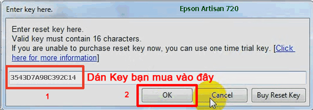 Reset mực thải máy in Epson Artisan 720 bằng key wicreset