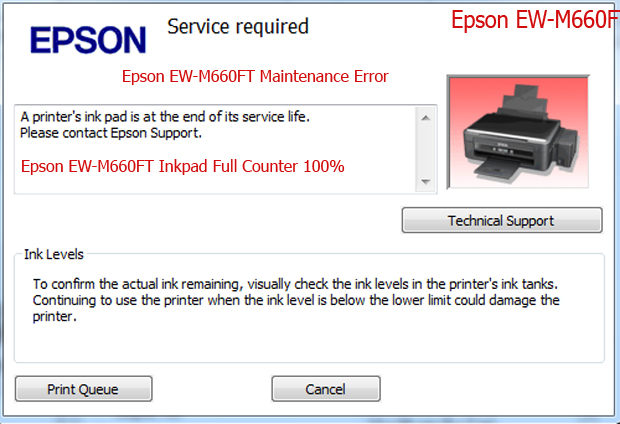 Epson EW-M660FT service required
