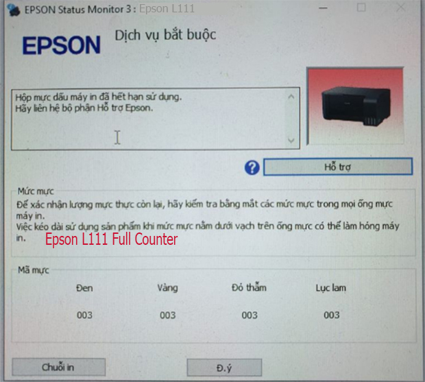 Epson L111 Dịch Vụ Bắt buộc