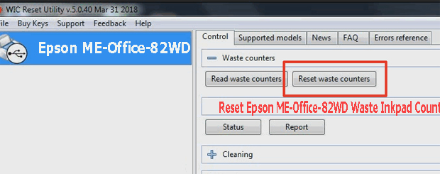 Reset mực thải máy in Epson ME-Office-82WD bằng key wicreset