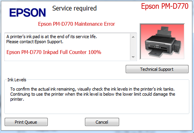 Epson PM-D770 service required