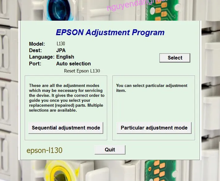 Reset Epson L130