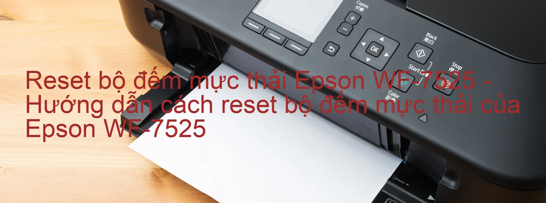 Reset bộ đếm mực thải Epson WF-7525 - Hướng dẫn cách reset bộ đếm mực thải của Epson WF-7525