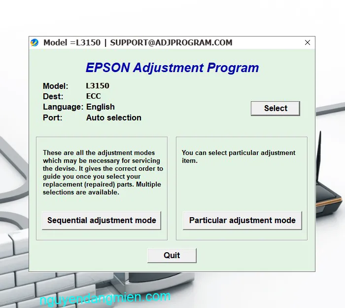 Epson L3150 AdjProg