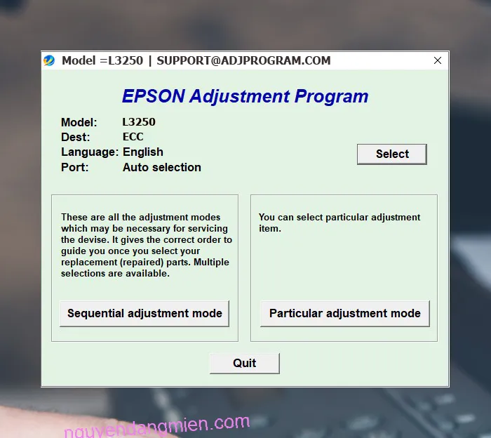 Epson L3250 AdjProg
