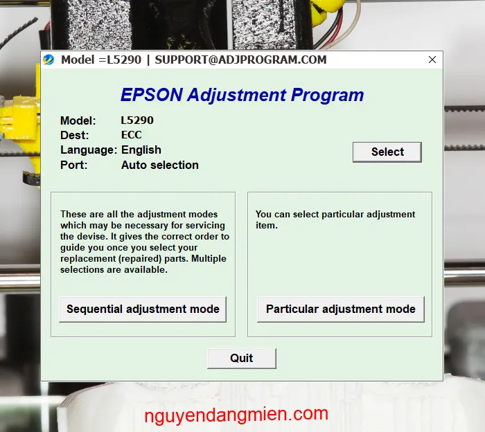 Epson L5290 Series AdjProg