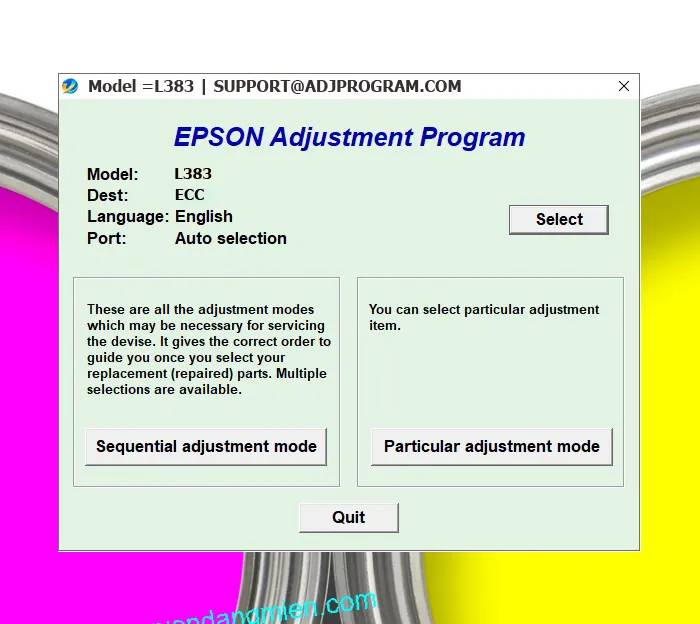 Epson L383 AdjProg
