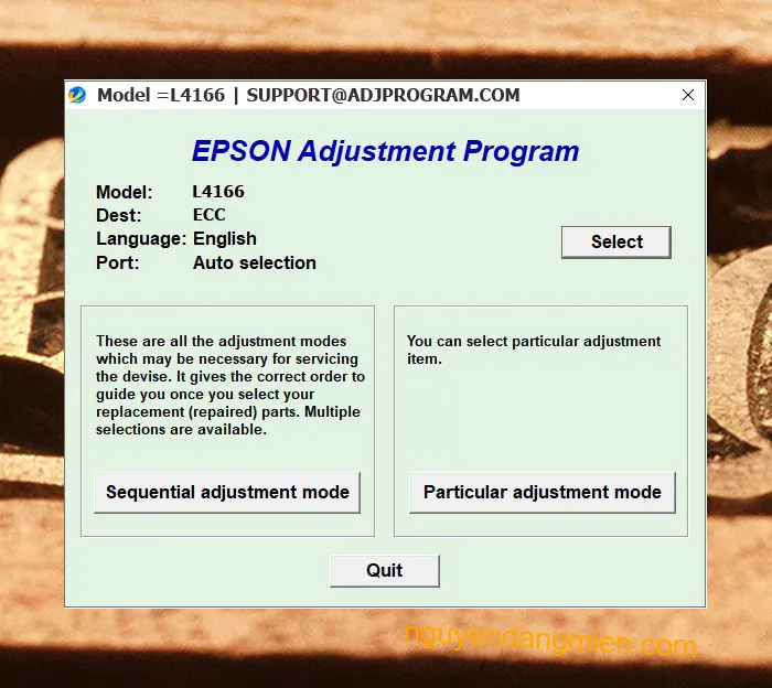 Epson L4166 AdjProg
