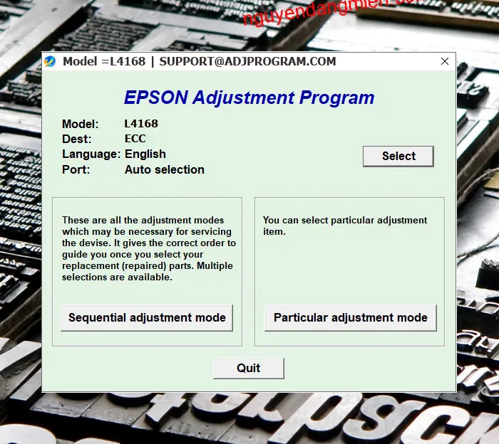Epson L4168 AdjProg