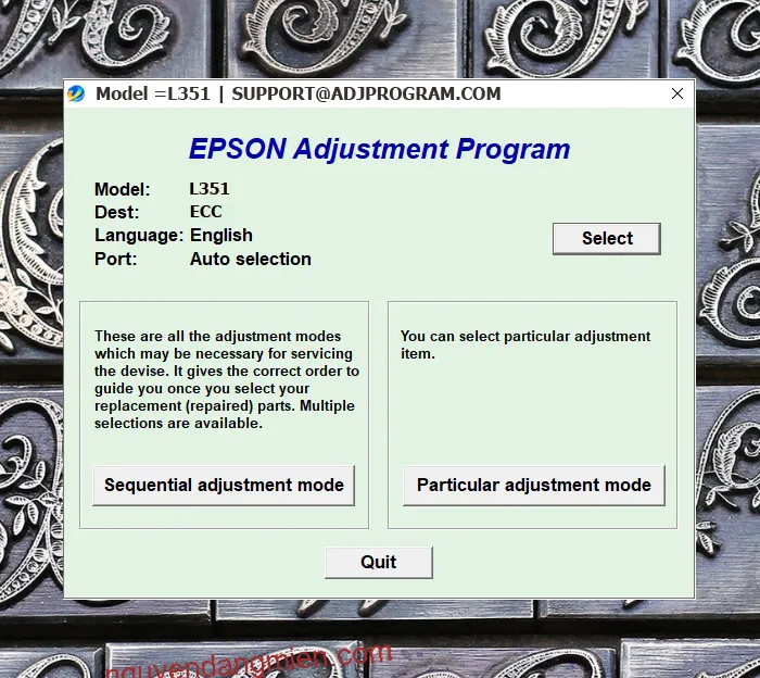 Epson L351 AdjProg