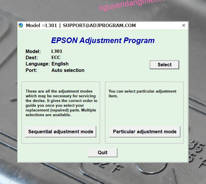 Epson L301 AdjProg