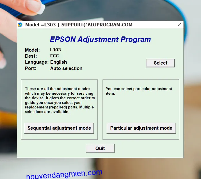 Epson L303 AdjProg