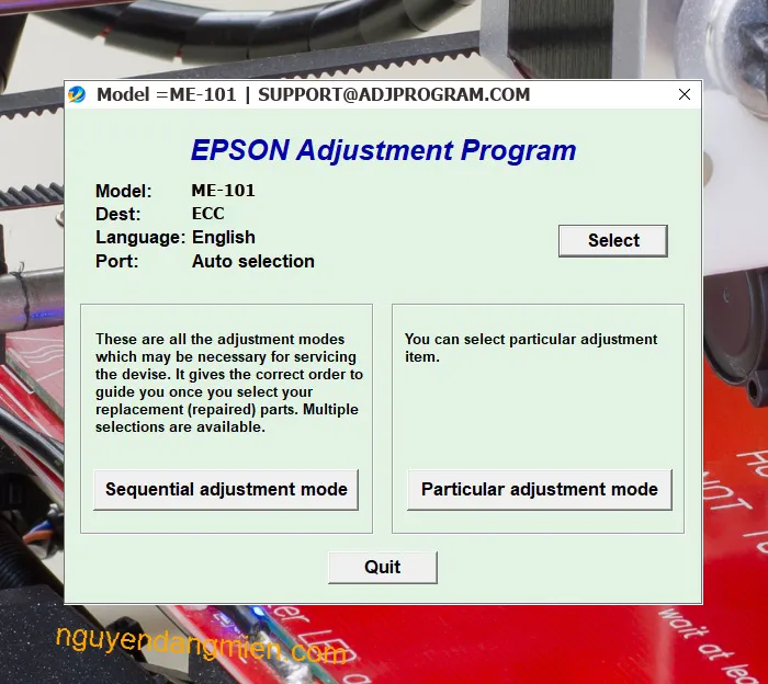 Epson ME-101 AdjProg