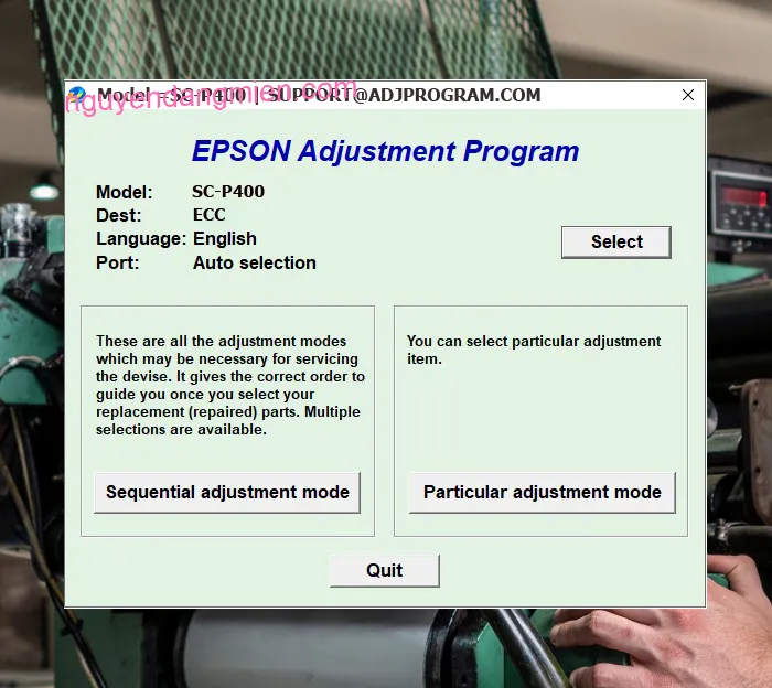 Epson SC-P400 AdjProg