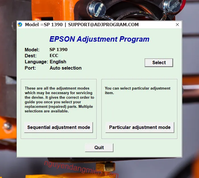 Epson SP 1390 AdjProg