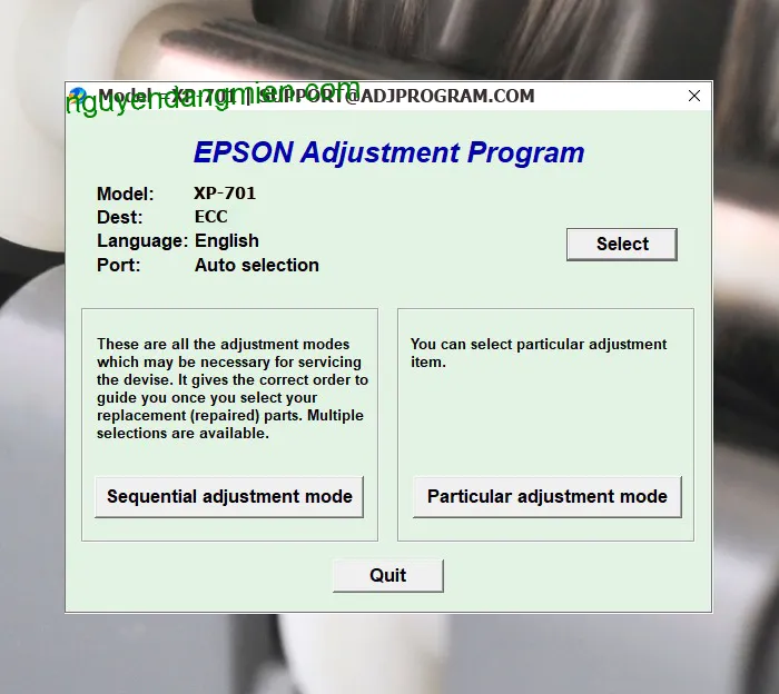 Epson XP-701 AdjProg