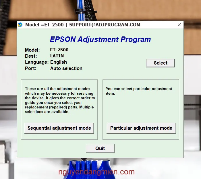 Epson ET-2500 AdjProg