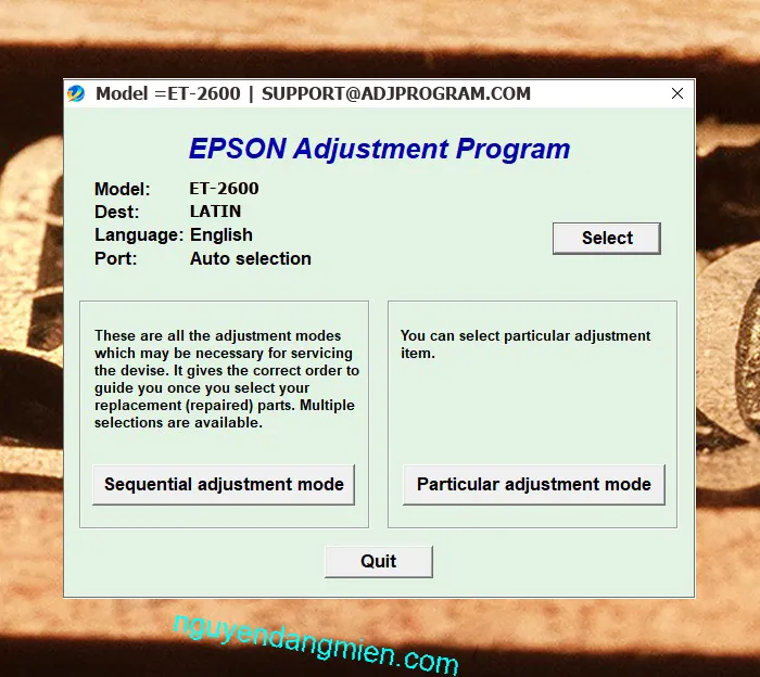 Epson ET-2600 AdjProg
