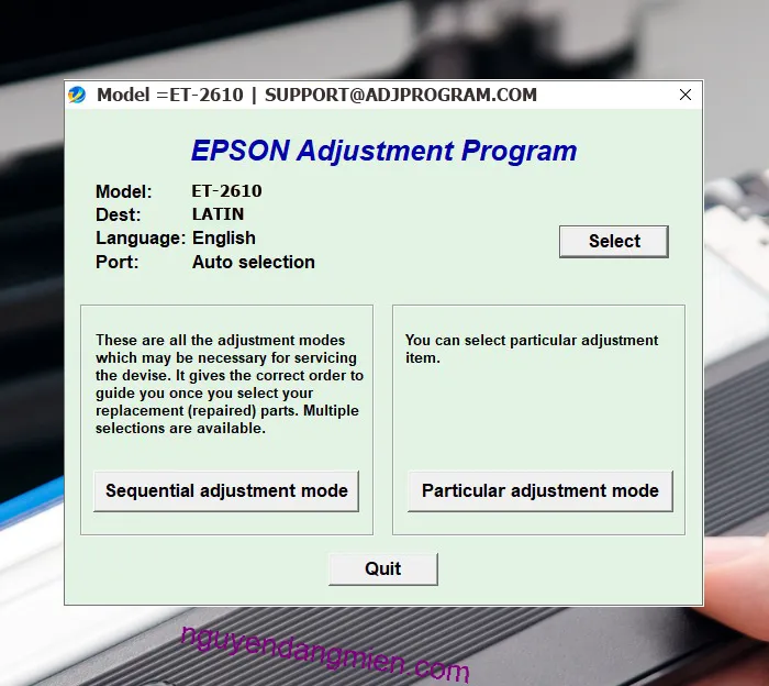 Epson ET-2610 AdjProg