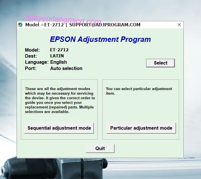 Epson ET-2712 AdjProg