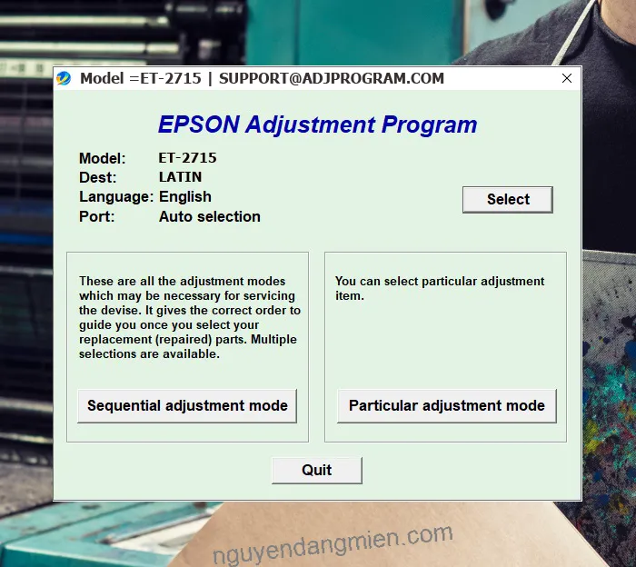 Epson ET-2715 AdjProg