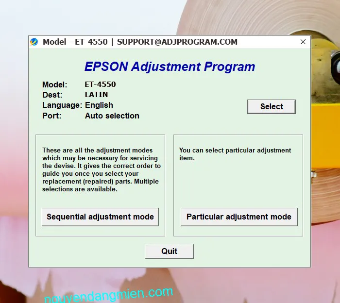 Epson ET-4550 AdjProg