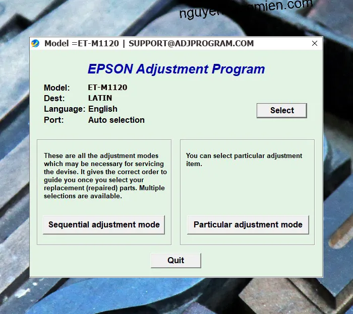 Epson ET-M1120 AdjProg