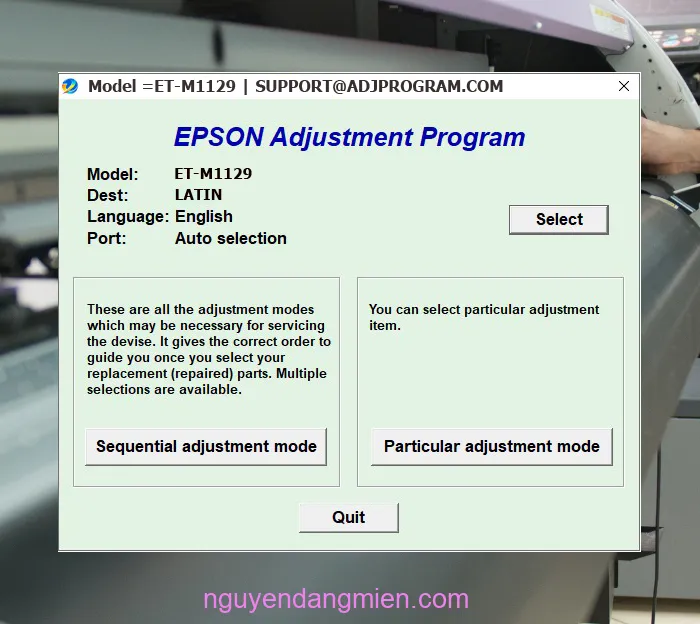 Epson ET-M1129 AdjProg