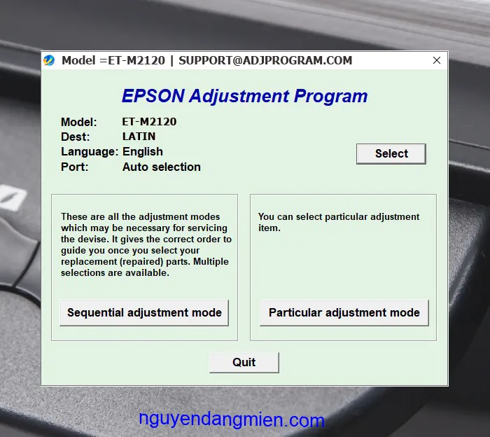 Epson ET-M2120 AdjProg