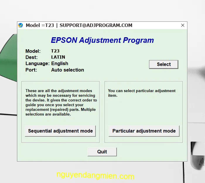 Epson Stylus T23 AdjProg