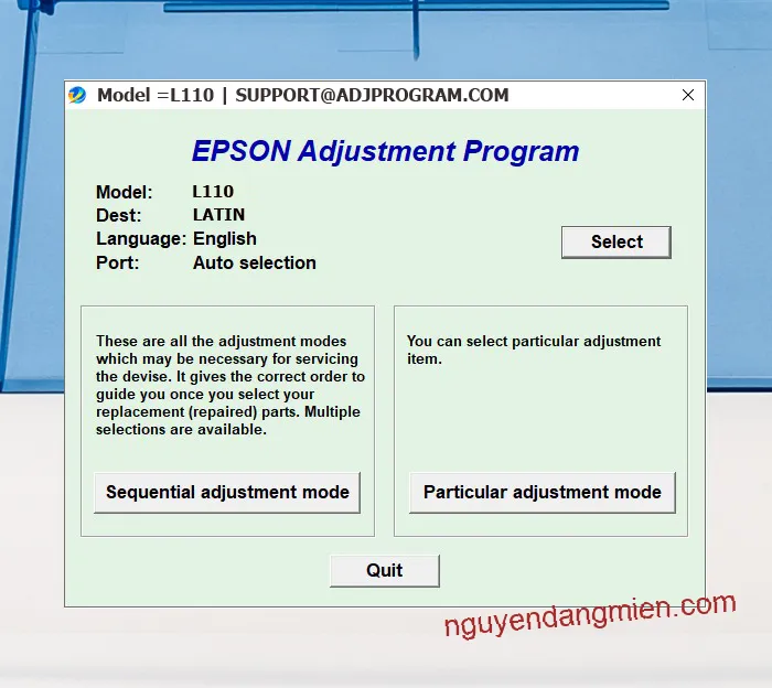 Epson L110 AdjProg