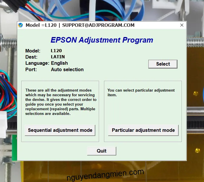 Epson L120 AdjProg