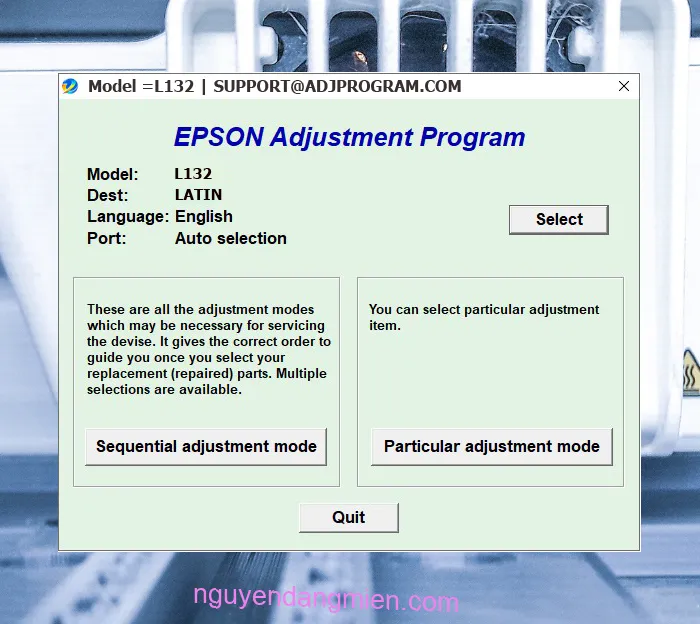 Epson L132 AdjProg