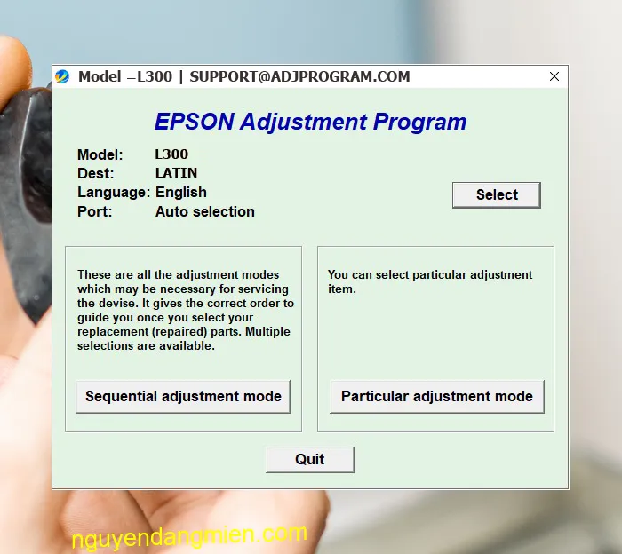 Epson L300 AdjProg