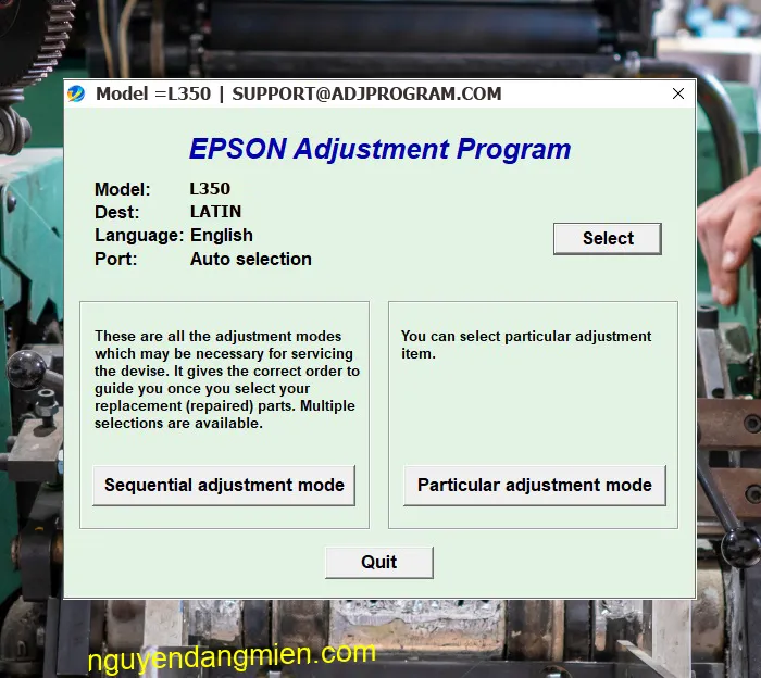 Epson L350 AdjProg