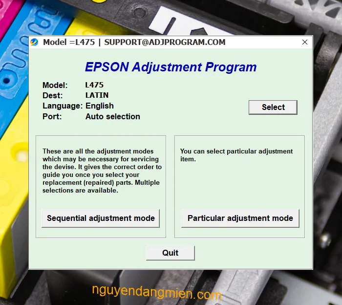 Epson L475 AdjProg