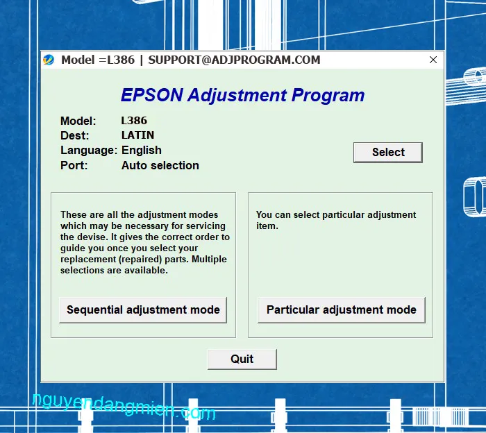 Epson L386 AdjProg