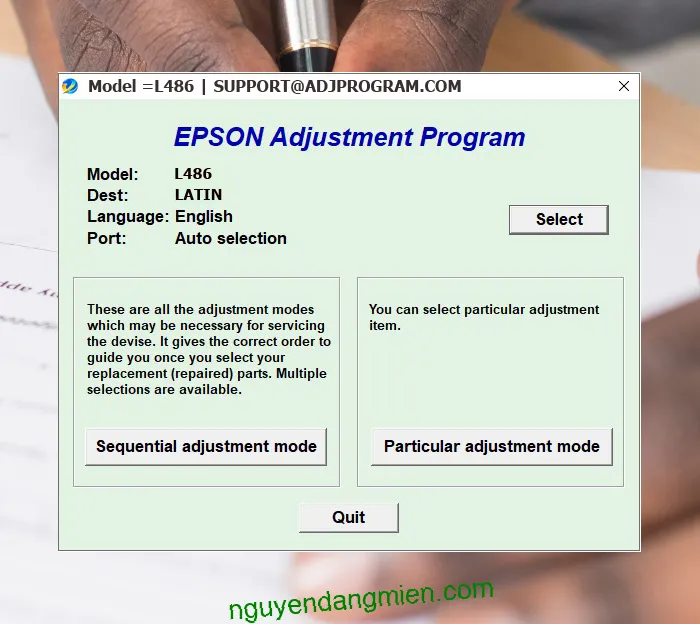 Epson L486 AdjProg